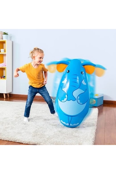 BESTWAY Şişme Fil Hacıyatmaz Oyunu - Şişme Boks Oyunu - Punch Bop Game - Şişm...
