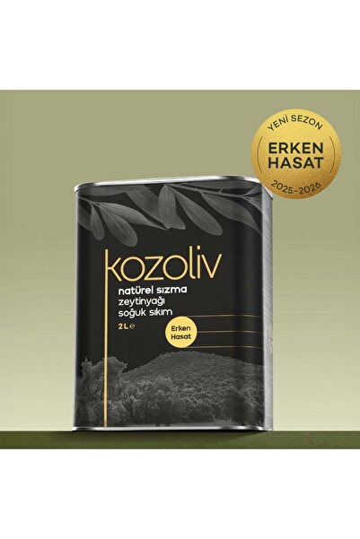 kozoliv 2025-26 Yeni Sezon Erken Hasat Soğuk Sıkım Zeytinyağı 2 LT