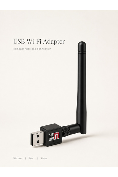 MVLH Yüksek Hızlı 600 Mbps Kablosuz USB Wifi Adaptörü Güçlü Harici Antenli Pc...