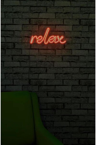 METADESİNG - Relax - Neon Yazı Led Işık Dekoratif Duvar Aydınlatması Sihirli ...
