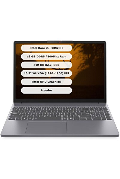 LENOVO IdeaPad Slim 3 GTI16 Intel Core i5 13420H 16GB 512GB SSD Freedos 15.3"...