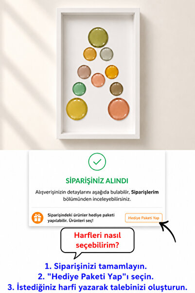 Wallibex Wallnom Harf Duvar Tablosu - Soft (Tek Harf)