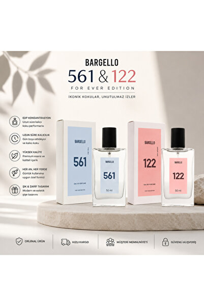 Bargello Kadın & Erkek Parfüm Seti 122 Oriental 561 Fresh 50 ml Edp