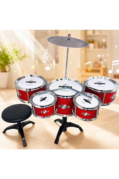 Salamandra Kids Set 5 Tobe, cu Scaunel , pentru copii, Rosu,