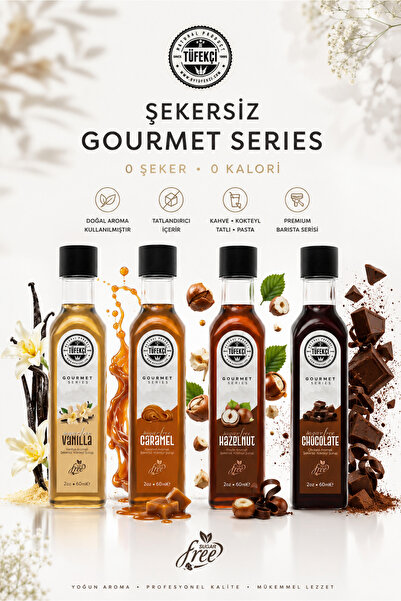 By Tüfekçi Şekersiz (Sugar Free) 8’li Kokteyl ve Kahve Şurubu | Yüksek Aromalı Kalorisiz Formül (8x60 ml)