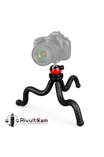RivultCam Esnek Kamera Tripodu 360° Metal Ball Head DSLR Aynasız Kamera Aksiy...