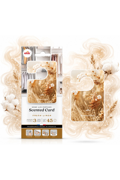 Elix Set 3 Odorizante parfumate tip card pentru dulap si haine – Fresh Linen