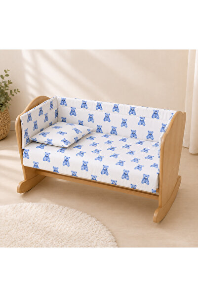 Al Fajr Babys Baby Bed | Turkish Premium Cloth Newborn Cradle Bed Set | 3-Pie...