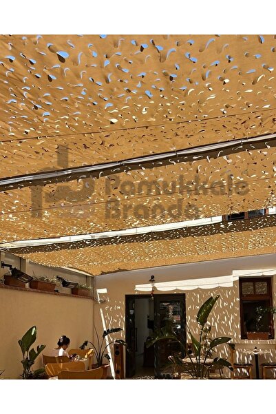 pamukkale branda Bej Renk Kamuflaj Örtü Ağ - Gölgelik Dekoratif File Dikişli ...