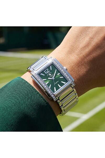 Santa Barbara Polo & Racquet Club ساعة فاخرة من الفولاذ المقاوم للصدأ باللون ...