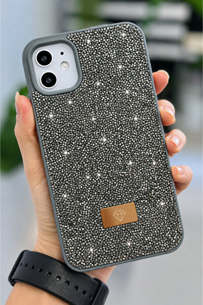 Go Aksesuar Iphone 11 Uyumlu ELMAS Tasarımlı Taşlı Işıltılı Parlak Pırlanta S...