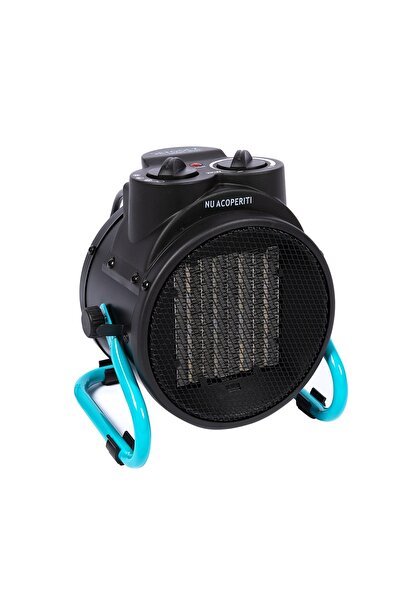 DETOOLZ Aerotermă electrică cu ceramică, 230V, 3 trepte de putere, 20-1000-20...