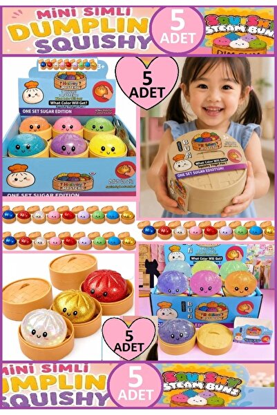 OYUNCAKSAHİLİ Çin Mantısı Dumpling Dev 5 Adet Birden Küçük Skuşi 5.5cm Çin Ma...
