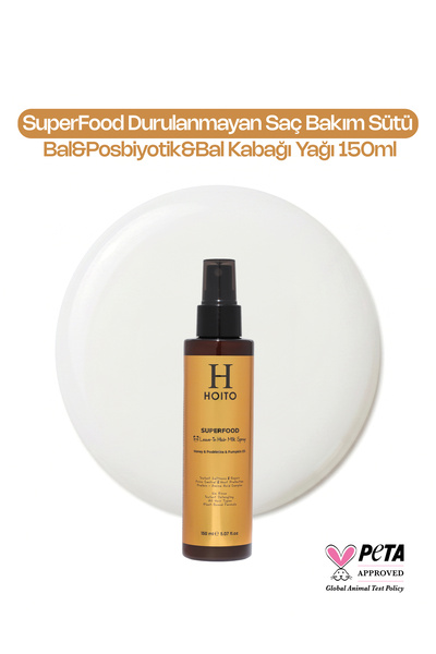 Hoito SuperFood Durulanmayan Saç Bakım Sütü - Bal, Postbiyotik & Bal Kabağı Y...