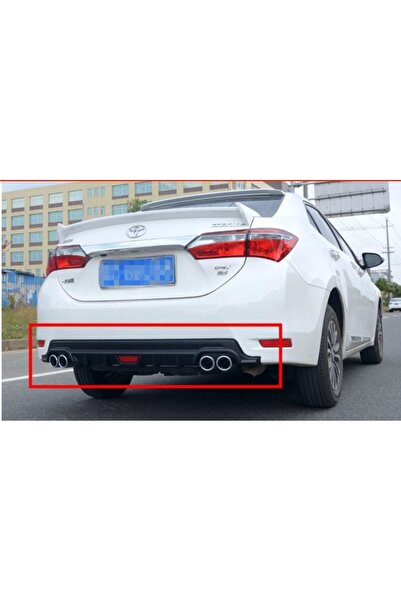 OEM AUTOGP Toyota corolla difüzör arka tampon eki siyah 4egzoz 2016+