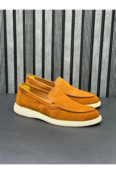 Greyybull Shoes Tan Suede Leather Men's Loafer Shoes