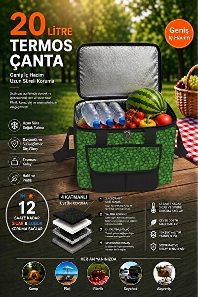 Generic Brand Premium quality 20 liter picnic thermos bag thermal bag 35*24*2...