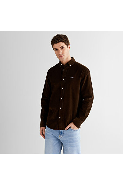 Gant Erkek Kahverengi Regular Fit Düğmeli Gömlek