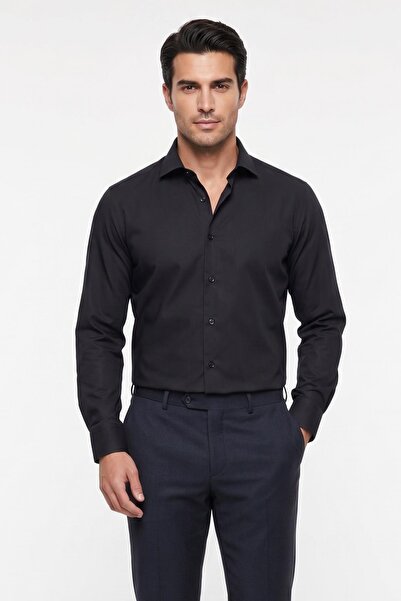 Uki ANTRASİT Comfort Fit Uzun Kol Gömlek