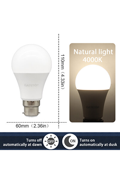 Choice AC100-240V 10W B22 4000K 1pcs Led Bulb Light Sensor Control Bulb AC 22...