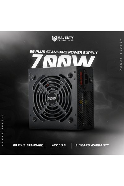 majesty مزود طاقة 700 واط - غير قياسي - كفاءة 80+ - مكثفات 105 درجة مئوية - تصميم منخفض الضوضاء - ATX