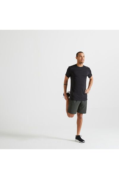 Decathlon Domyos Erkek Koyu Yeşil Spor Şortu 120 - Fitness Kardiyo