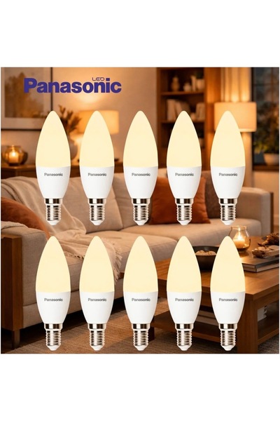 PANASONIC MUM AMPUL İnce Duy 4.9w E14 Duy 4000 Kelvin 10'lu Gün Işığı