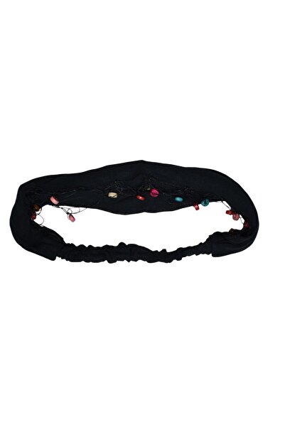 artıbir bodrum HAIR BAND WITH BEADS BLACK