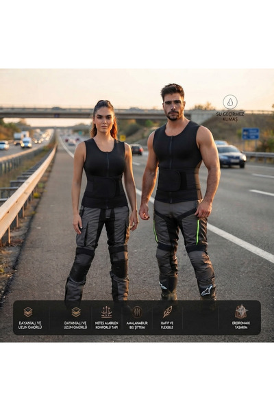 Markaflex Motorcycle Thermal Heat Insulated Biker Protection Vest Biker Wind ...