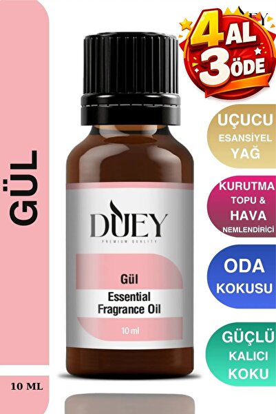 DUEY Gül Uçucu Yağ Buhurdanlık Yağı Difüzör Esansı Oda Kokusu Esansı Hava Nem...