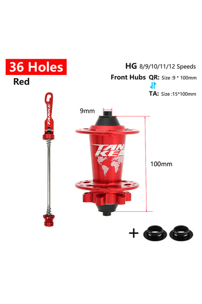Choice 36H Red QR-TA F TANKE 120 Click Hub 6 Bearing MTB Mountain Bike Hub Fr...