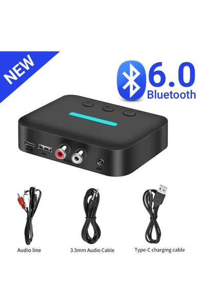 Kebidumei محول استقبال صوت بلوتوث 5.3 USB جديد بتقنية BT6.0، يدعم تشغيل الموس...