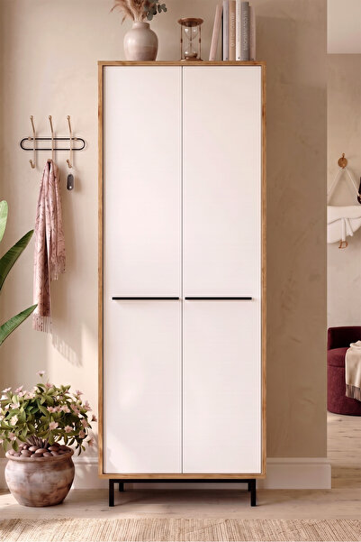 Yurudesign Oasis Metal Ayaklı 9 Raflı Büyük Ayakkabılık Çok Amaçlı Dolap 27 Ç...