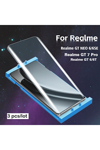 Choice1 3 Pcs Realme GT 6T 3PCS Full Curved Ceramic Screen Preotector For Rea...