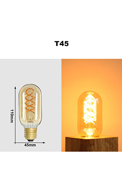 Choice 4W Yes Warm White T45 E27 LED Filament Light Bulb 220V 4W A60 ST64 T45...