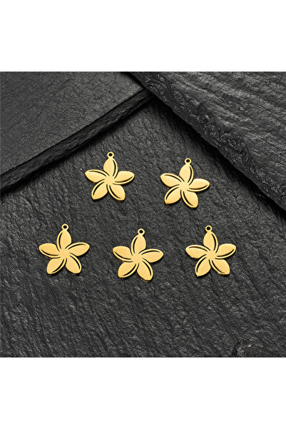 Choice DZ617G 5pc/lot Golden Stainless Steel Flower Leaf Pendant Fashion Dail...