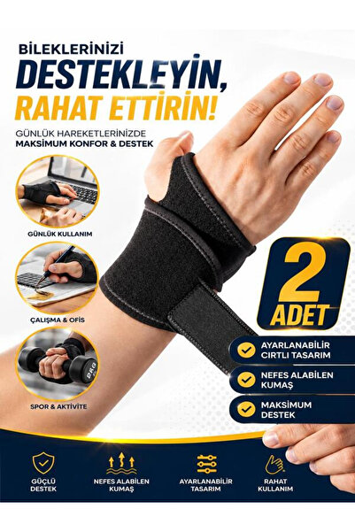 Ankaflex 2 Pieces Adjustable Wrist Splint Sports Band Static Wrist Bandage Sp...