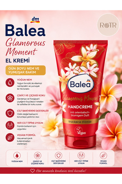 BALEA Alman Kalitesi Glamorous Moment 100 ml El Kremi – Yoğun Nemlendirici & ...