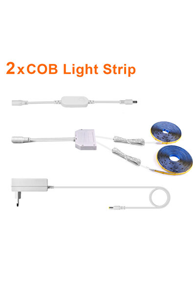 Choice 2m Warm White 2PCS COB LED Strip Multiple Layer Cabinet LED Lights DC1...
