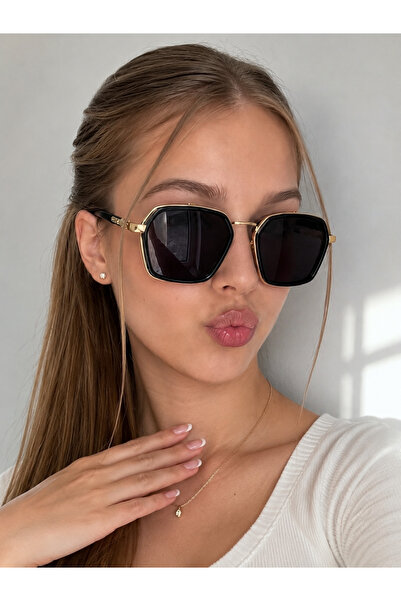 cavezzo Sunglasses Women & Men Uv400 Glass Gold Black