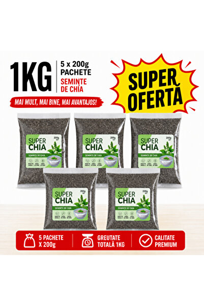 DTK Seminte Chia 1 kg ( pac 5x200g )