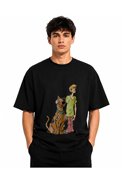 Inscriptie Tricou Unisex Bumbac Premium Casual " Scooby-Doo & Shaggy Rogers "