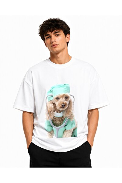 Inscriptie Tricou Unisex Bumbac Premium Casual " Caine doctor "