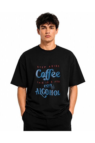 Inscriptie Tricou Unisex Bumbac Premium Casual " Alcohol "