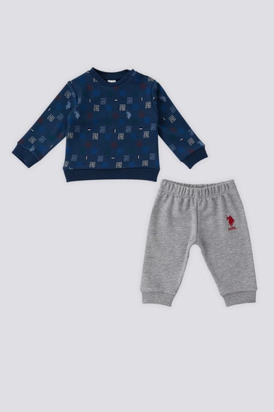 U.S. Polo Assn. U.S. Polo Assn Dark Indigo Crew Neck Baby Set of 2