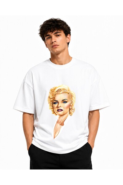 Inscriptie Tricou Unisex Bumbac Premium Casual " Marilyn Monroe pop art "