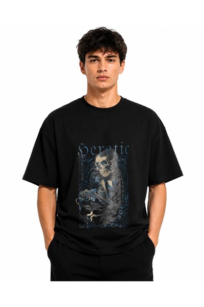 Inscriptie Unisex Premium Cotton Casual T-Shirt "Devil skull"
