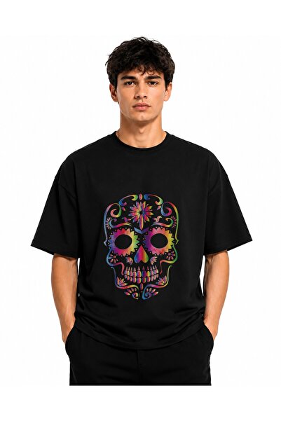 Inscriptie Tricou Unisex Bumbac Premium Casual " Sugar skull "