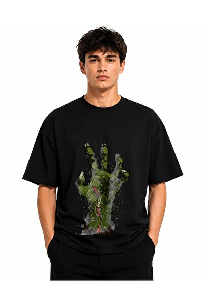 Inscriptie Tricou Unisex Bumbac Premium Casual " Zombie hands "