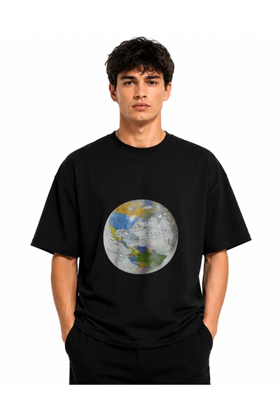Inscriptie Tricou Unisex Bumbac Premium Casual " Transparent glob "